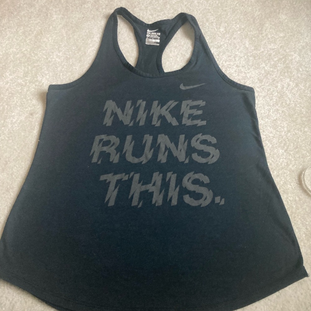 Nike Black Tank Top with Racerback Design